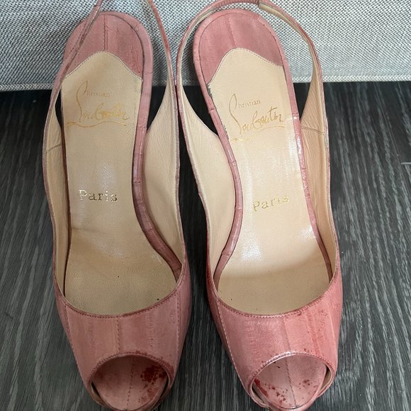 christian louboutin heels pink